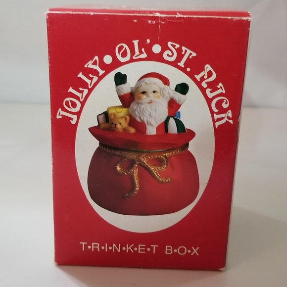 Jolly OL' St. Nick Santa Trinket Box - Picture 1 of 7